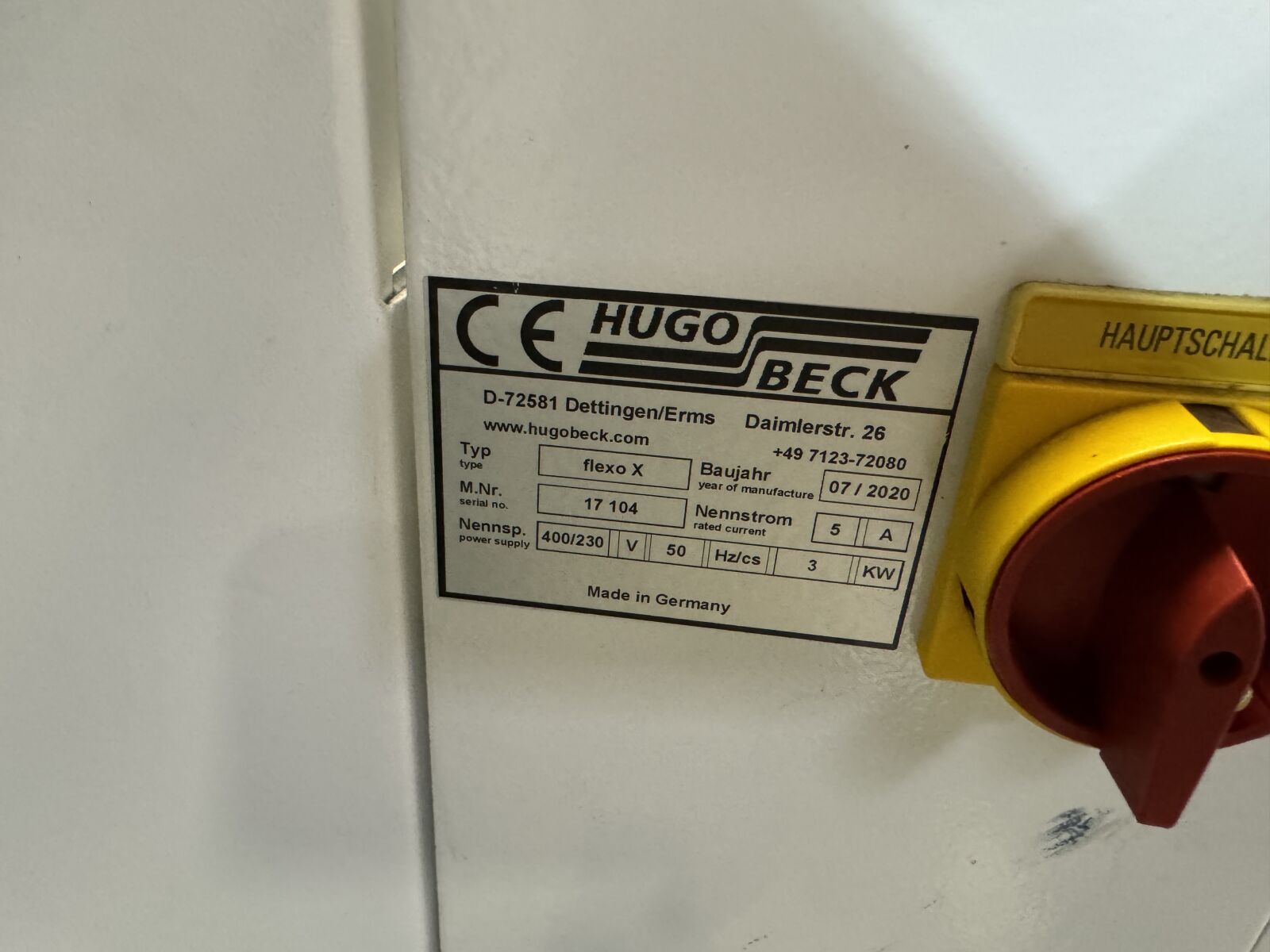 Hugo Beck+ Kallfass, Hugo Beck flex X + Kallfass Compact 650 D
